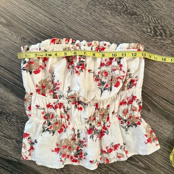 & Other Stories Elasticated Embroidered Bustier Top - Picture 5 of 7